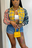 Plaid Patchwork Women's Shirt