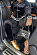 Black Wholesale Women Velvet Webbint Spliced Long Sleeve Hoodie Bodycon Pants Casual Sport Sets LML271-5