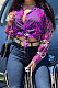 Purple Newest Positioning Printing Long Sleeve Lapel Neck Single-Breasted Shirts ZDD31167-2