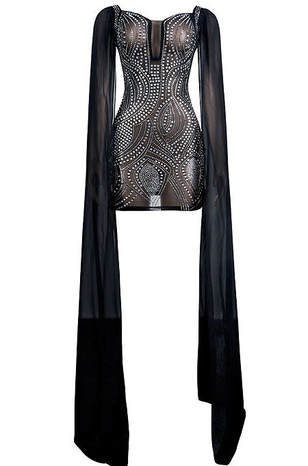 Silver Women Hot Drilling Perspectivity High Waist Bodycon Mini Dress K2203-2