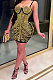 Golden Women Sexy Sleeveless Hip Fashion Bling Bling Mid Waist Mini Dress CCY9149-4