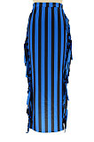Red Euramerican Women Stripe Printing Tassel Pencil Skirts AL188-2