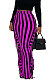 Rose Red Euramerican Women Stripe Printing Tassel Pencil Skirts AL188-6