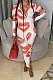 White Women Cute Lips Sexy Long Sleeve Zipper Bodycon Jumpsuits MOL175-2