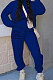 Drak Blue Casual Autumn Winter Letter Printing Long Sleeve Hoodie Sweat Pants Sets TC042-3