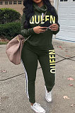 Purple Women Pullover Fleece Half Turtle Neck Irregular Pants Sets LD8483-1