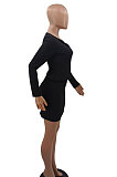 Pink Euramerican Women Sexy Double Zipper Pure Color Short Skirts Sets QMX1015-1