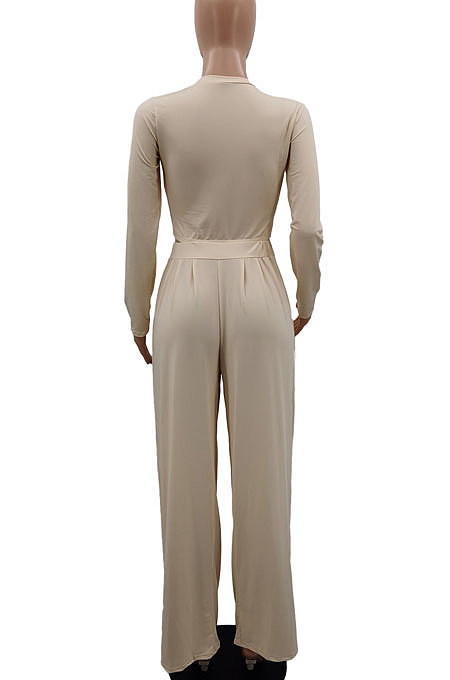 Black Women Solid Color Long Sleeve Hollow Out Casual Pants Sets GB8036-1