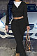 Black Euramerican Women Autumn Winter Drawsting Hooded Pockets Velvet Zipper Pants Sets MLM9079-3