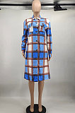 Wholesale Plaid Long Sleeve Lapel Neck Single-Breasted Woolen Coat MTY6582