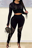 Pink Fashion Positioning Printing Casual Tight Pants Sets AMN8030-2