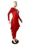 Black Wholesale Pure Color Long Sleeve Deep V Neck Collect Waist Jumpsuits YNS1673-1