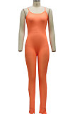 Green Sexy Mesh See-Through Condole Belt Slim Fitting Jumpsuits SMR10540-1