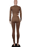 Black Euramerican Women Solid Color Dew Waist Sexy High Waist Bodycon Jumpsuits BYQ1037-1