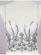 Sequins Mounted Rhinestone Flower Decor Bustier in White