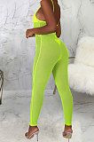 Black Sexy Mesh See-Through Condole Belt Slim Fitting Jumpsuits SMR10540-2