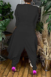 Red Wholesale Pure Color Long Sleeve Deep V Neck Collect Waist Jumpsuits YNS1673-2