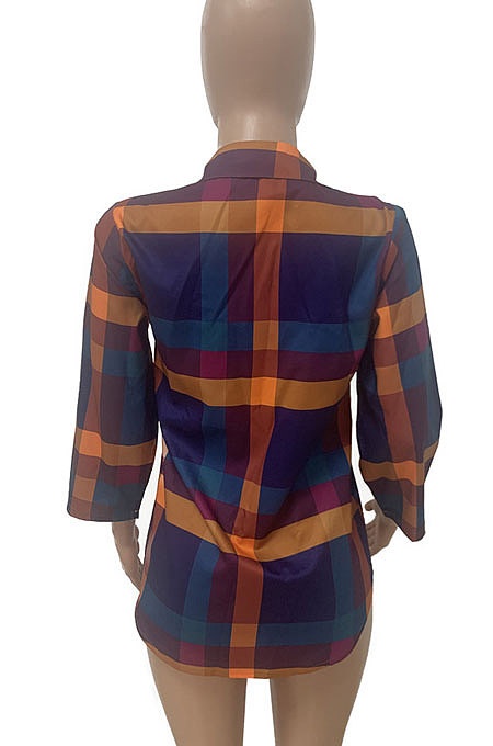 Multicolor Autumn Winter Women Printing Trendy Cardigan Long Sleeve Single-Breasted Shirts LD81050