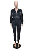 Silver High Quality Velvet Batwing Sleeve Zip Crop Tops Trousers Plain Color Sport Sets WY6844-2