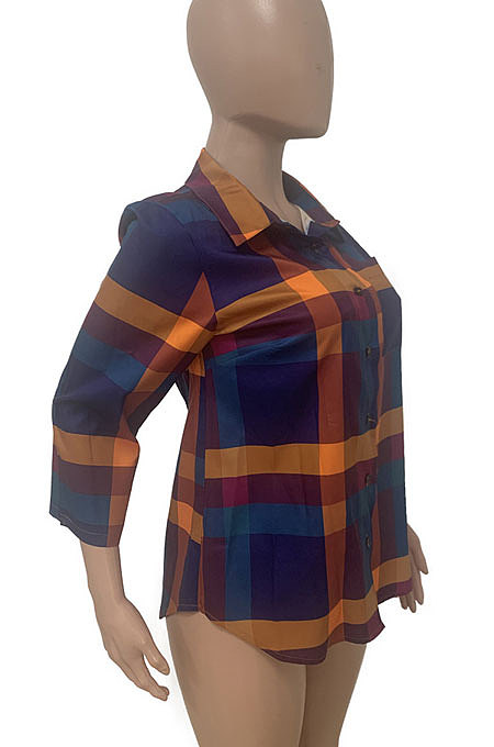 Multicolor Autumn Winter Women Printing Trendy Cardigan Long Sleeve Single-Breasted Shirts LD81050