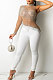White Women Fashion Sexy Casual Perspectivity Skinny Hot Drilling Bodycon Jumpsuits CCY9279-1