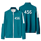 Squid Game Sport Stand Collar Long Sleeve Zipper Fleece Coat HFW01-1