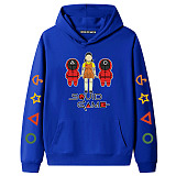 Blue Squid Game Fleece Casual Pullover Hoodie Tops Unisex PBQY20201125-3