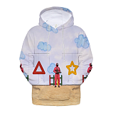 Squid Game Digital Printing Pullover Hooded Fleece Long Sleeve Casual Baseball Uniform Unisex HQS01
