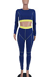 Gray Women Sexy Causal Fashion Dew Waist TwoPieces ED1076-1