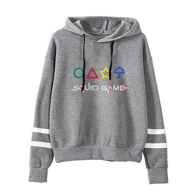 Gray Squid Game Parallel Bars Hoodie Tops Unisex HYC10542-3