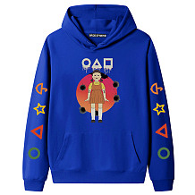 Blue Squid Game Fleece Casual Pullover Hoodie Tops Unisex PBQY20201125-3
