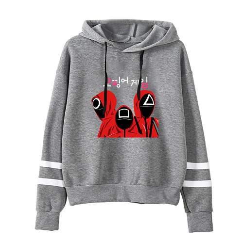 Gray Squid Game Parallel Bars Hoodie Tops Unisex HYC10542-3