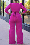 Black Sexy Pure Color Puff Sleeve V Neck Back Bandage Crop Tops Wide Leg Pants Sets ZMM9126-1
