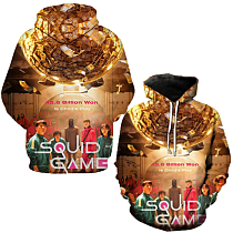 Squid Game Printing Casual Autumn Hoodie Tops Unisex HYT001