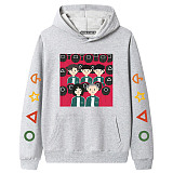 Gray Squid Game Fleece Casual Pullover Hoodie Tops Unisex PBQY20201125-4
