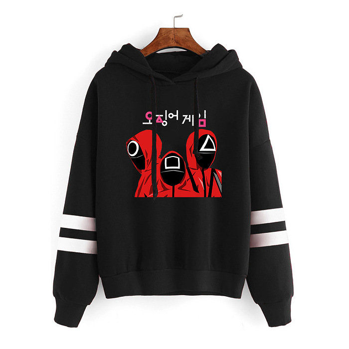 Black Squid Game Parallel Bars Hoodie Tops Unisex HYC10542-2