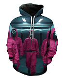 Squid Game Printing Casual Autumn Hoodie Tops Unisex HYT001
