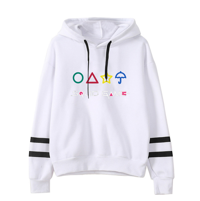 White Squid Game Parallel Bars Hoodie Tops Unisex HYC10542-1