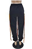 Pink Modest Multicolor Eyelet Strining Times Pants BM7233-6