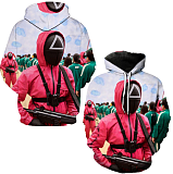 Squid Game Printing Casual Autumn Hoodie Tops Unisex HYT001