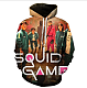 Squid Game Digital Printing Pullover Hooded Fleece Long Sleeve Casual Baseball Uniform Unisex HQS01