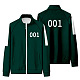 Squid Game Sport Stand Collar Long Sleeve Zipper Fleece Coat HFW01-4