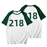 Squid Game Sport Round Collar Shorts Sleeve T Shirts HFW01-6