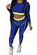 Blue Women Sexy Causal Fashion Dew Waist TwoPieces ED1076-2