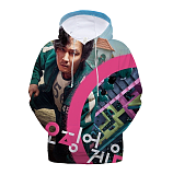 Squid Game Digital Printing Pullover Hooded Fleece Long Sleeve Casual Baseball Uniform Unisex HQS01