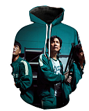 Squid Game Printing Casual Autumn Hoodie Tops Unisex HYT001