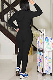 Pink Women Autumn Winter Sport Yoga Long Sleeve Cardigan Zipper Solid Color Casual Pants Sets LD81046-1