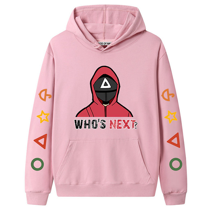 Pink Squid Game Fleece Casual Pullover Hoodie Tops Unisex PBQY20201125-5