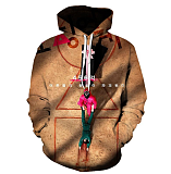 Squid Game Digital Printing Pullover Hooded Fleece Long Sleeve Casual Baseball Uniform Unisex HQS01