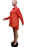 Orange Romantic Women's Condole Belt Tank&Long Sleeve Sunscreen Shirt Shorts Three Piece F88398-2